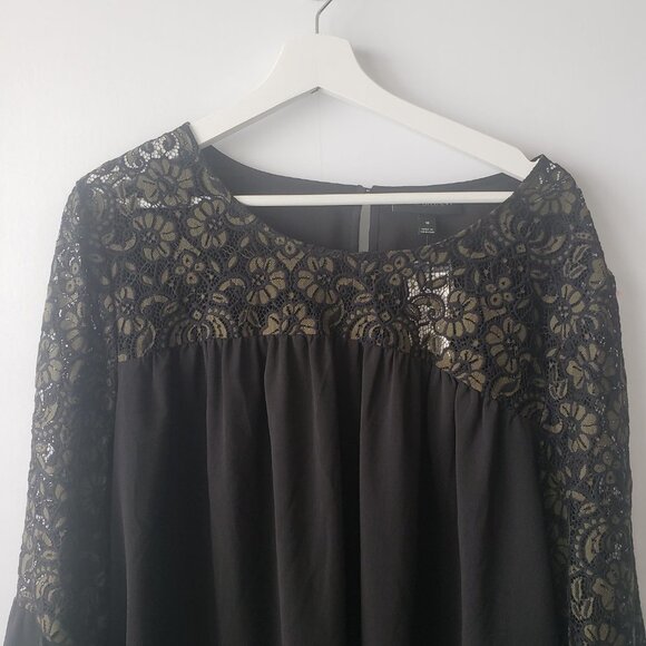 lane bryant bell sleeve Lace Detail top size 18 - Picture 3 of 8